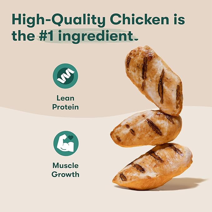 Jinx Tenders Chicken Jerky Dog Treats, All Natural Ingredients, Soft & Chewy, Low-Calorie, Slow-Smoked Chicken & Sweet Potato, No Fillers, 5oz