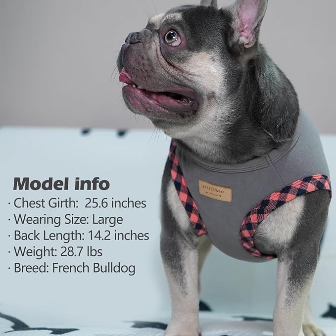 KYEESE 2Pack Dog Shirt Pullover Pet Clothes Sleeveless Fleece Puppy Coats Canine Sweatshirt Soft Tee Vest Lightweight Sweater for Small Dogs, Grey+Pink, X-Large