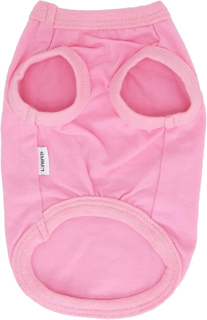 LOPHIPETS Dog I'm Kind to Everyone Letter Print Shirts for Small Dog Bichon Clothes Tee-Pink/XL