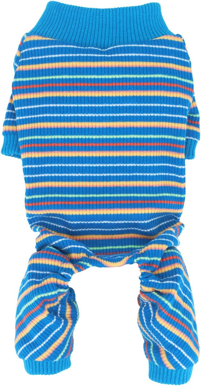 LOPHIPETS Dog Pajama Onesie for Small Dogs Teacup Chihuahua Yorkie Puppy Cat Clothes Apparel-Blue/XXS