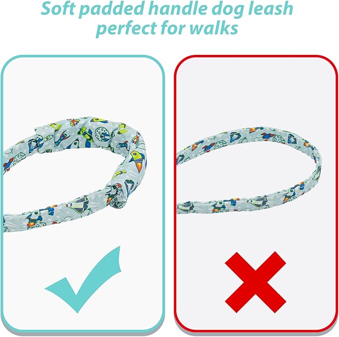 Dog Collar and Leash Set Adjustable Girls Puppy Floral Collars with Bow Tie for Small Medium Large Dogs(L, Rocket)