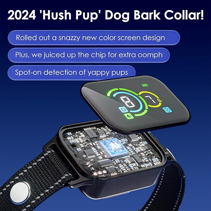 Dog Bark Collar,Bark Collar for Small Dogs,Humane Barking Collar,AUTO Barking Collar,Adjustable Beep Vibration Modes and 7 Sensitivity(Black)