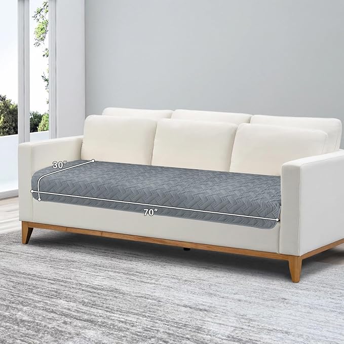 Dog Bed Cover for Pets - Blankets Rug Pads for Couch Protection Waterproof Bed Covers Dog Blanket Furniture Protector Reusable Changing Pad (Dark Grey+Colorful Paw, 30"x70")