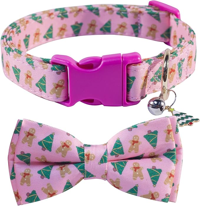 SuperBuddy Dog Collar, Adjustable Dog Collar with Bowtie, Pet Collar for Dog Soft Bowtie Dog Collars for Small Medium Large Pet