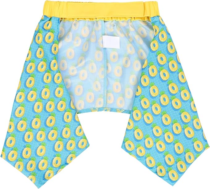 HDE Dog Swim Trunks Hawaiian Board Shorts Beach Pool Swimsuit for XS to XXL Dogs Pineapple Floats - L