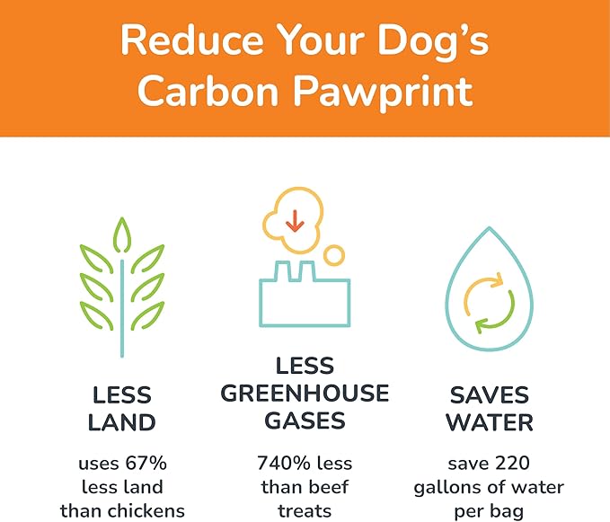 Jiminy's Chewy Cricket Training Treats for Dogs, Low Calorie, Hypoallergenic, Made in USA, 6oz, Pumpkin & Carrot (Pack of 1)