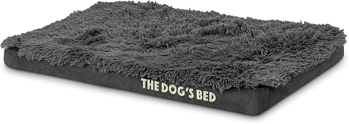 The Dog’s Bed Orthopedic Memory Foam Dog Bed, Small Grey Faux Fur 28x19, Pain Relief for Arthritis, Hip & Elbow Dysplasia, Post Surgery, Lameness, Supportive, Calming, Waterproof Cover