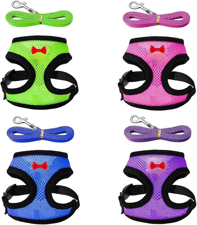 4 Pcs Funny Chicken Accessories - Comfortable Harness and Leash for Hens, Breathable Mesh