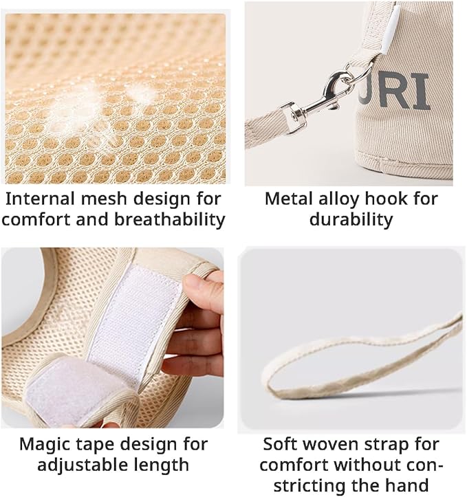 MANON ROSA Rabbit Harness and Leash Set - Escape-Proof Adjustable Vest Harness for Dwarf Bunnies, Soft Padded Conejos Collar with Safety Buckle, Small Animal Walking Accessories