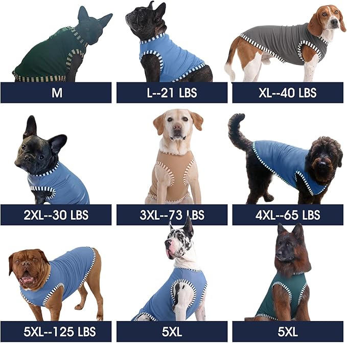 IECOii 2 Pack Extra Large Dog T-Shirt,Breathable & Lightweight Dog Tshirts Vest for Summer Wearing -Fade-Resistant, Easy to Put On – Machine Washable,Fit for Doberman Great Dane,Pink+Green,4XL