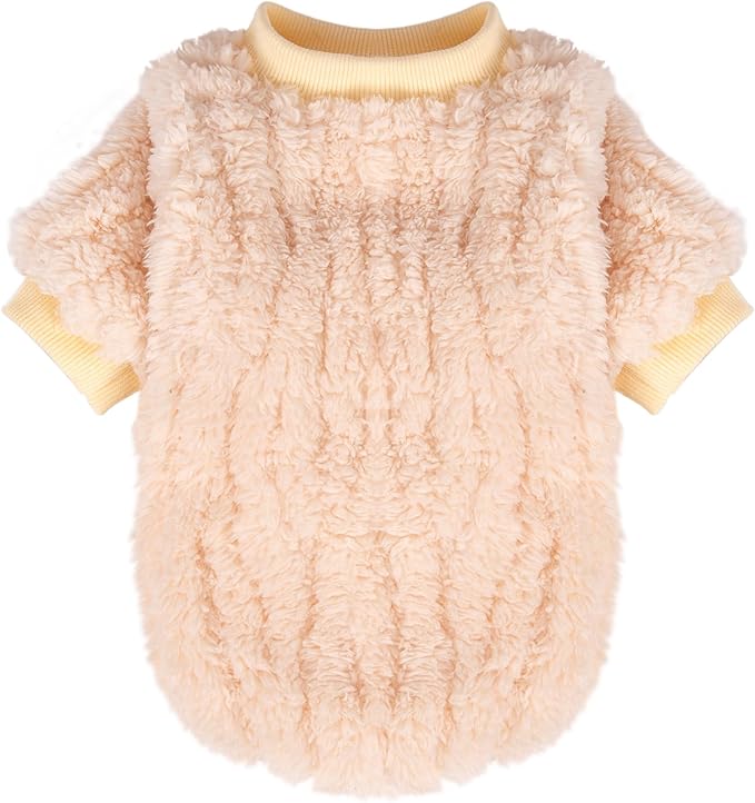 FabriCastle Small Dog Sweaters, 3-Pack Dog Clothes for Small Dogs Girl & Cats, Soft and Warm Pet Coats XXS - XXL, Winter Pet Jackets, Doggy Apparel Costumes, Puppy Outfits (Ivory,Pink,Coral, X-Large)