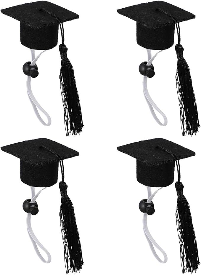 KESYOO 4Pcs Dog Graduation Cap Mini Graduation Cap for Crafts Small Graduation Caps for Decoration Pet Graduation Caps for Holiday Costume Accessory