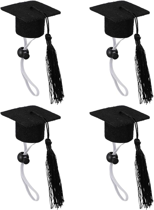 KESYOO 4Pcs Dog Graduation Cap Mini Graduation Cap for Crafts Small Graduation Caps for Decoration Pet Graduation Caps for Holiday Costume Accessory