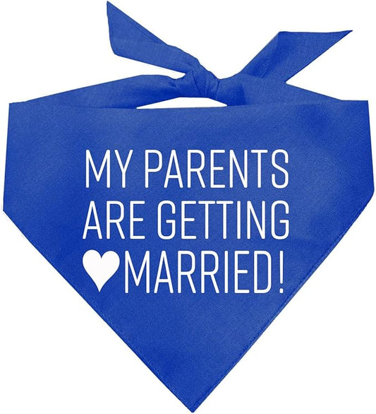 My Parents are Getting Married Dog Bandana (Royal, OS 58)