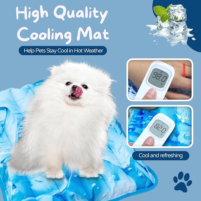Dog Cooling Mat,Pet Cooling Mat for Dogs and Cats,Easy Washable,Suitable for All Types of Pets,Summer Keep Your Pet Cool (17.7X17.7in)