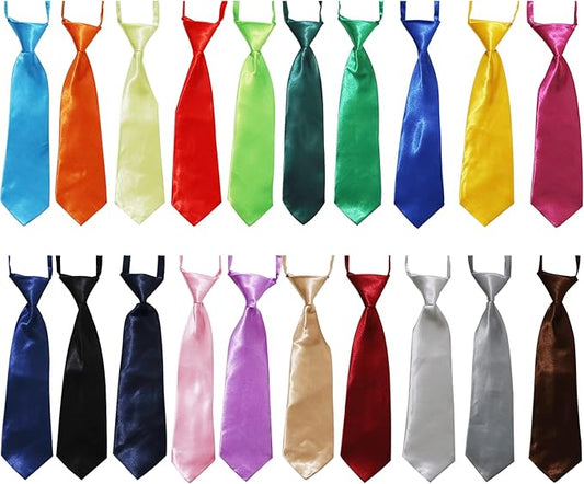 Large Dog Ties 20 PCS Dog Neck Ties for Medium Large Dogs, Adjustable Pet Neckties for Grooming Daily Wearing Birthday Photography Holiday Festival Party Birthday Gift(Large)