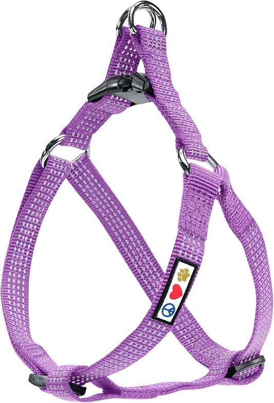 Pawtitas Orchid Purple Dog Harness - Adjustable, Reflective Step-in Harness for Large Dogs