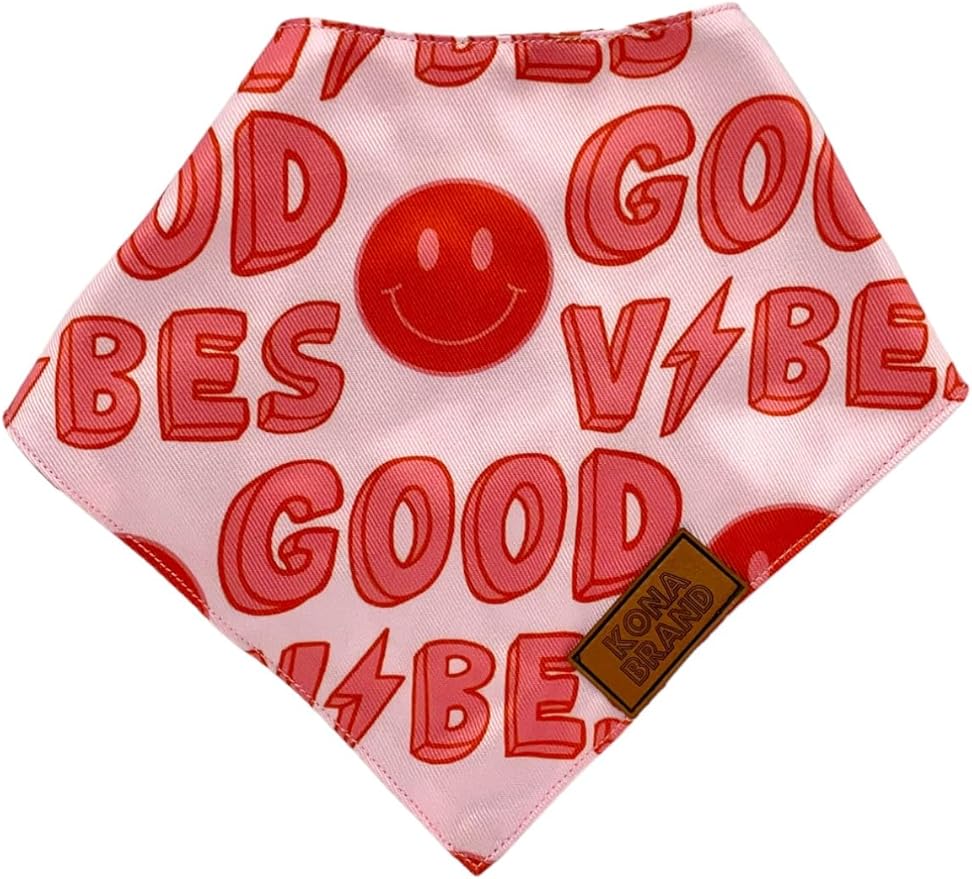 KonaBrandCo- Premium Handmade Dog Bandana | Dual Layered Silky Durable Polyester Fabric | Adjustable Fit Custom Shape- Won't Roll (Large, REMY)