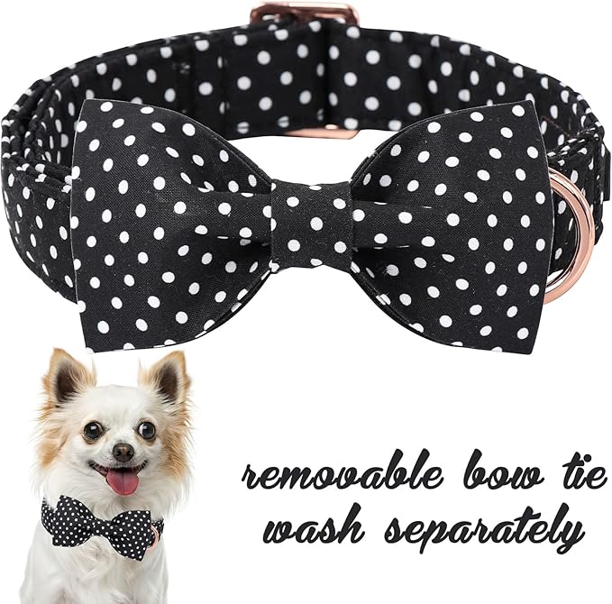 Unique Style Paws Pet Soft &Comfy Bowtie Dog Collar and Cat Collar Pet Gift for Dogs and Cats 6 Size and 7 Patterns