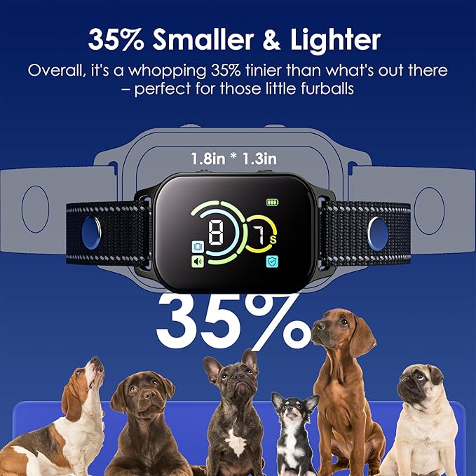 Dog Bark Collar for 2 Pack,Bark Collar for Small Dogs,Humane Barking Collar,AUTO Barking Collar,Adjustable Beep Vibration Modes and 7 Sensitivity(2Pack)