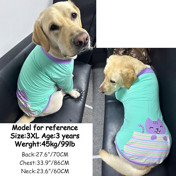Dog Pocket T-Shirt Breathable Soft Green Cotton Dogs Sweatshirt Costume Spring Summer Pet Apparel Tee for Medium Dogs (Medium Cat)