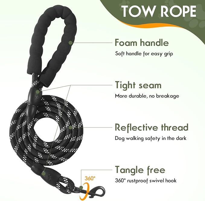 Dog Harness Adjustable Reflective Easy Control for Medium/Large Dog Harness with A Free Heavy Duty 5ft Dog Leash (XL (Neck: 23.6"-31", Chest: 26.7"-36.6")(Khaki, Extra Large)