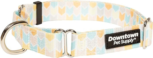 Downtown Pet Supply - Martingale Collar for Dogs - Dog Training Collar - Big, Wide & Thick Dog Collar - Escape-Proof, Weatherproof, Durable and Comfortable - Chevron - Medium Dog Collar