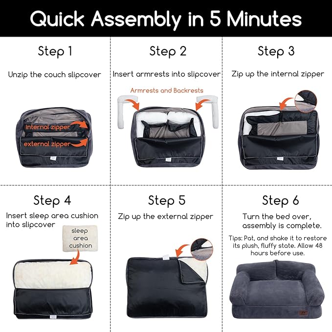 Hollypet Fluffy Plush Pet Cat Couch Soft Calming Pet Sofa Beds for Medium Small Cats and Dogs, Pink