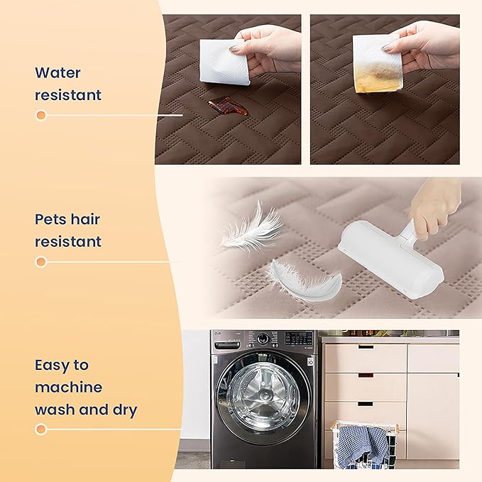 gogobunny 100% Double Sided Waterproof Dog Blanket Soft Pet Bed Cover Reversible Protect Furniture Couch Sofa Car for Puppy Cat Kids (Dark Chocolate/Light Chocolate, 82x82 Inch (Pack of 1))