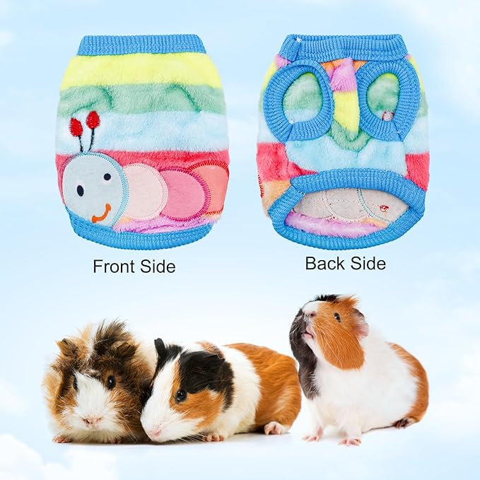 4 Pcs Bunny Clothes for Rabbits- Small Animal Guinea Pig Warm Vest Clothes Costume Soft T-Shirt Clothes for Rabbits Hamster Clothes Kitten Ferret Chihuahua Puppy Mini Dog and Small Animals XS