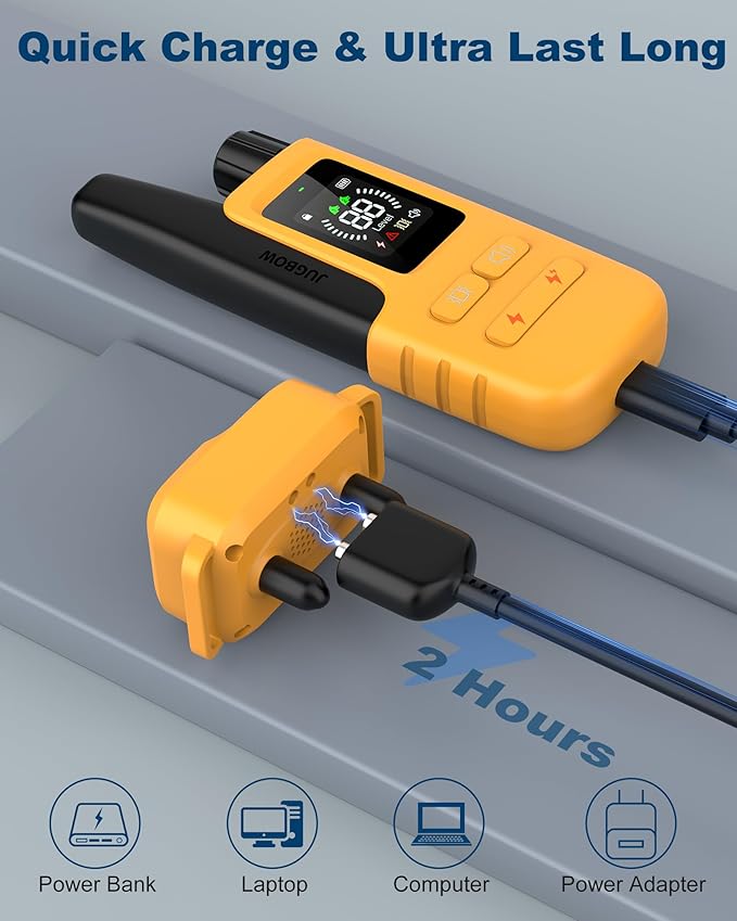 Jugbow Dog Shock Collar - 4200FT Dog Training Collar with Remote IPX7 Waterproof Electric Collar with 4 Training Modes, Security Lock, Rechargeable e-Collar for All Breeds, Sizes Yellow