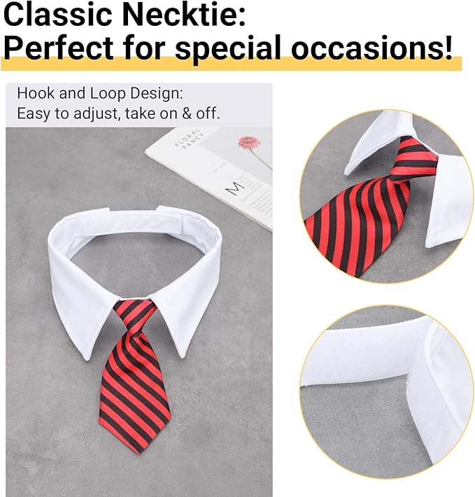 Segarty Dog Tie Medium, 6 PCS Doggie Ties Tux for Male Dogs, Pet Costume Collar Accessory, Suitable All Occasions