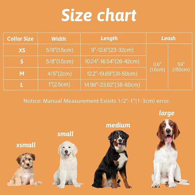 Dog Collar and Leash Set Girls Adjustable Puppy Collars with Floral Bow Tie for Small Medium Large Female Dogs, YellowFlower, S