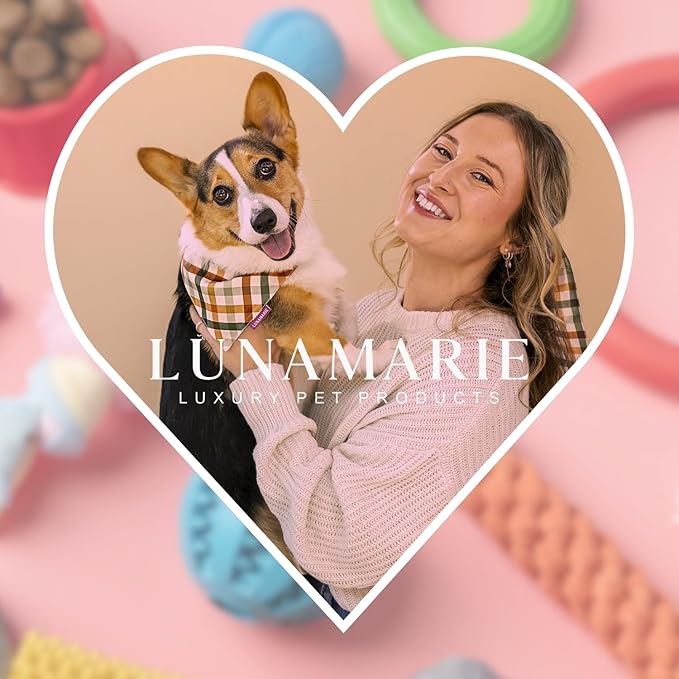 Luxury Pet Birthday Bandanas -Premium & Silky Poly Fabric | 100% Handmade | Custom Shape Dual Layered (Blue Checkers, Small)