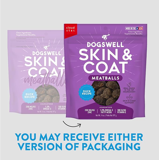 Dogswell Skin & Coat Duck Recipe Meatballs - 14 oz.