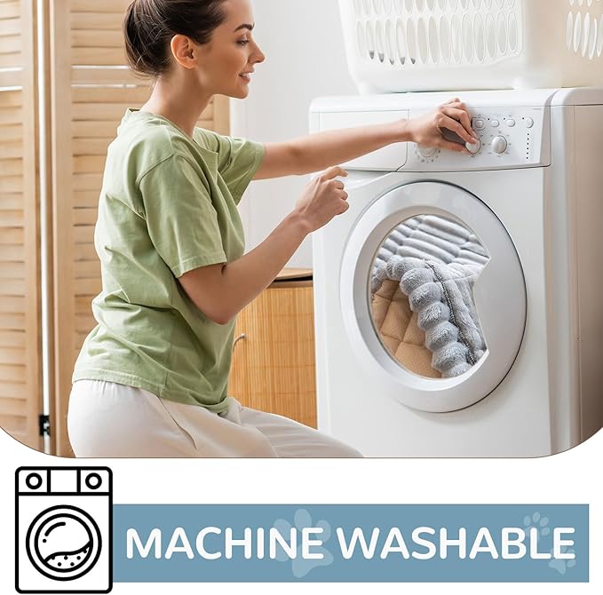 OTOB Sofa Cover Dog Couch Cover Protector, Non Slip Couch Cover for Dogs, Washable Fuzzy Pet Bed Couch Covers Sofa Protector Boho Pet Friendly (23.6" x 59", Gray)