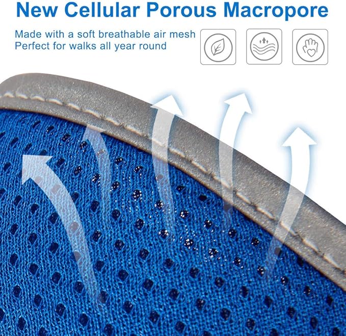 Puppy Harness and Leash Set - Dog Vest Harness for Small Dogs Medium Dogs- Adjustable Reflective Step in Harness for Dogs - Soft Mesh Comfort Fit No Pull No Choke (L, Blue)