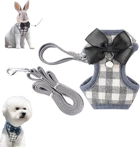 Cat Harness, Dog Harness and Leash Set, Bunny Rabbit Ferret Harness with Adjustable Buckle Comfort for Pet Kitten Small Animals Harnesses