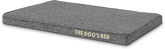 The Dog’s Bed Orthopedic Memory Foam Dog Bed, Small Grey Poly-Linen 28x19 Pain Relief for Arthritis, Hip & Elbow Dysplasia, Post Surgery, Supportive, Calming, Waterproof Washable Covers