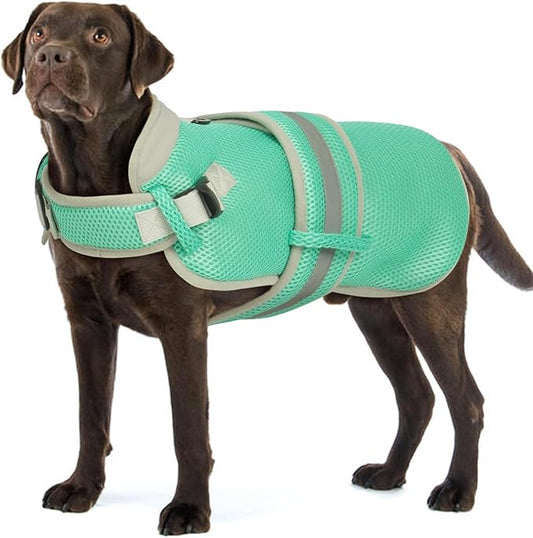 Dog Cooling Vest for Large Dogs,Lightweight Cooling Dog Jacket,Breathable Mesh Dogs Shirt Harness Vest with Adjustable Straps Reflective Stripe for Hot Weather with D-Ring for Beach,Hiking,XXL