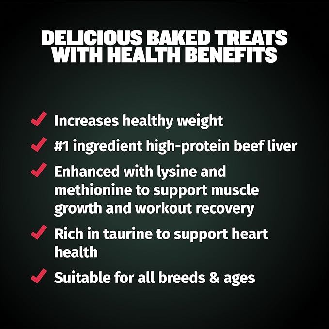 Bully Max Premium High Protein Dog Treats for Puppy & Adult Dogs - Training Dog Food Treats with 32% Protein, Real Meat, Veggies & BCAAs for Small, Medium & Large Breeds - Beef Flavor (2 Pack)