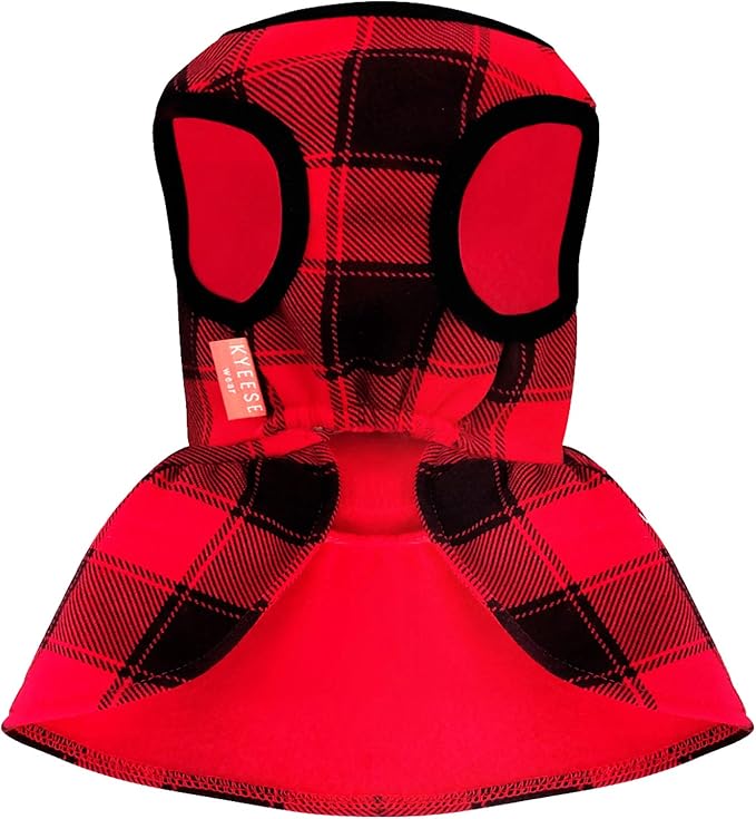 KYEESE Christmas Dog Dress Red Buffalo Check Small Dog Dresses with Bowtie for Holiday