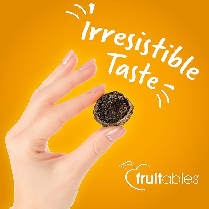 Fruitables Whole Jerky Bites for Dogs – Grilled Bison Grain-Free Dog Treats – Natural High Protein Chews with Real Meat – Limited Ingredient Recipe for Training or Reward – 5 oz Bag