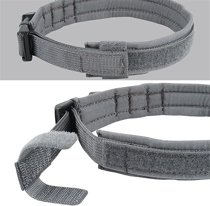 EXCELLENT ELITE SPANKER Nylon Puppy Dog Collar Adjustable Soft Padded Collar Heavy Duty Quick-Release Buckle Lightweight No-Choke for Small Medium Dogs(Grey,s)
