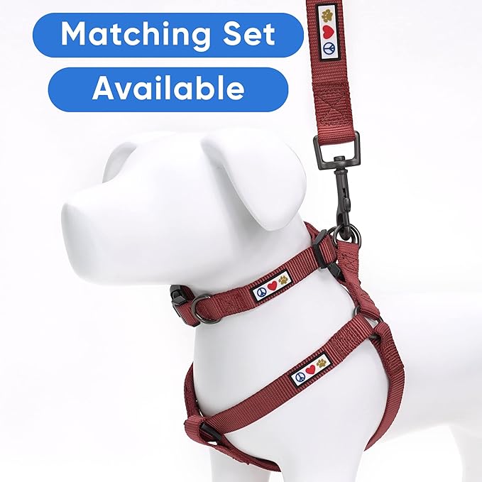 Pawtitas Solid Color Step in Dog Harness or Vest Harness Dog Training Walking of Your Puppy Harness Extra Small Dog Harness Marsala Brown Dog Harness