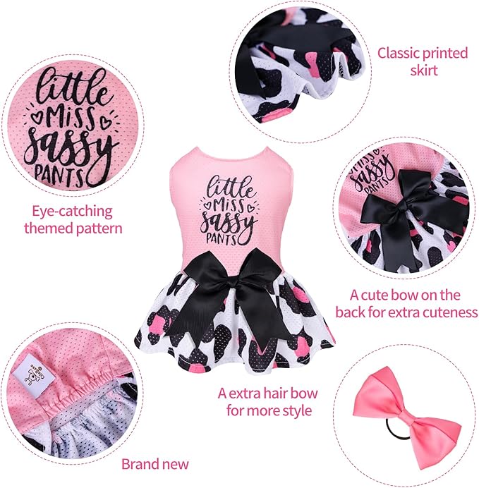 CuteBone Dog Mesh Dress Puppy Sundress Pet Outfit Summer Fashion for Small Dogs Girl Cat Clothes BF30XXS-D