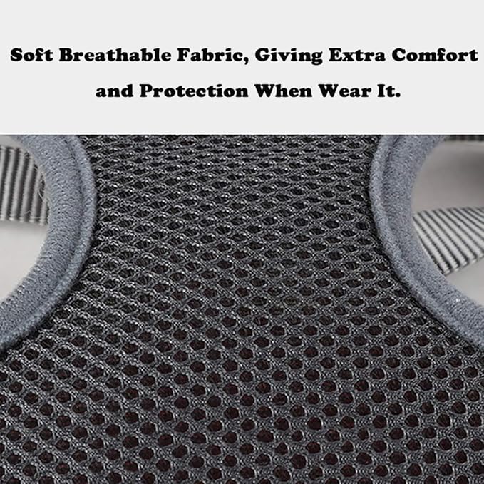 Dog Harness and Leash Set, Soft Mesh No Pull Dog Cat Harness Vest with Bowtie Bell for Small Dogs Puppy and Cats Outdoor Training and Running Classic Plaid Pattern (Medium(11.0"-18.1"), Blue Plaid)