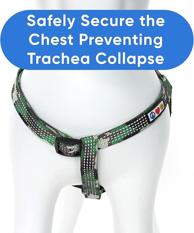 Pawtitas Reflective Step in Dog Harness or Reflective Vest Harness, Comfort Control, Training Walking of Your Puppy/Dog Small Dog Harness S Green Camouflage Dog Harness