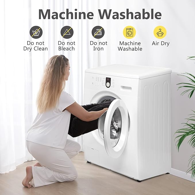 JOEJOY Large Dog Bed Crate Pad, Deluxe Plush Washable Dog Beds Fulffy Soft Kennel Pad Anti-Slip Pet Sleeping Mat for Large Medium Small Dogs, 35" x 21", Grey