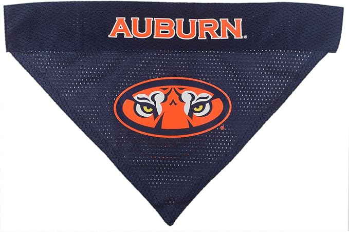 Pets First Collegiate Pet Accessories, Reversible Bandana, Auburn Tigers, Small/Medium